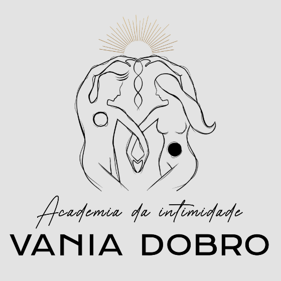 Capa do case da Academia da Intimidade, com o logotipo de Vania Dobro